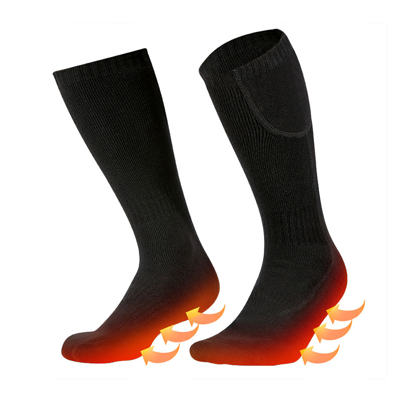 ถุงเท้าอุ่นเท้าสำหรับกีฬาฤดูหนาว, แบตเตอรี่ความร้อนแบบชาร์จไฟได้เปิดเครื่องถุงเท้าอุ่น